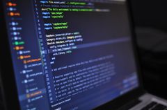 Source code on a laptop display — photo by luis gomes on Pexels