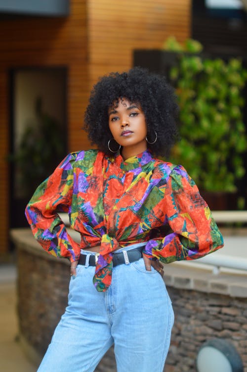 Woman with Curly Hair