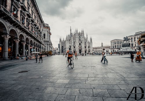 İtalya, katedral meydanı, milano içeren Ücretsiz stok fotoğraf