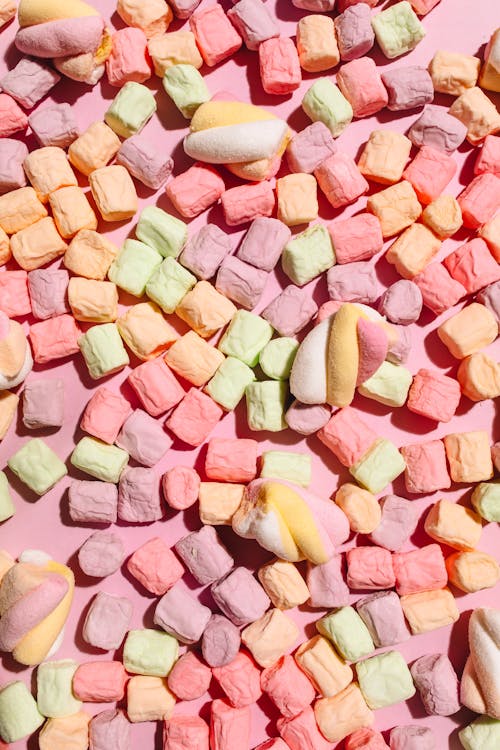 Free Abundance of Colorful Marshmallows Stock Photo
