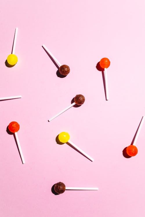 Free Close-Up Shot of Colorful Lollipops Stock Photo