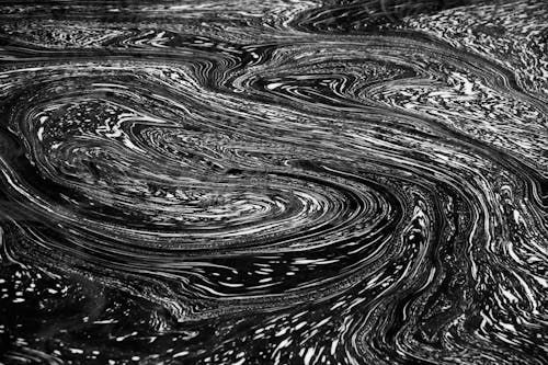 Black and White Abstract Painting