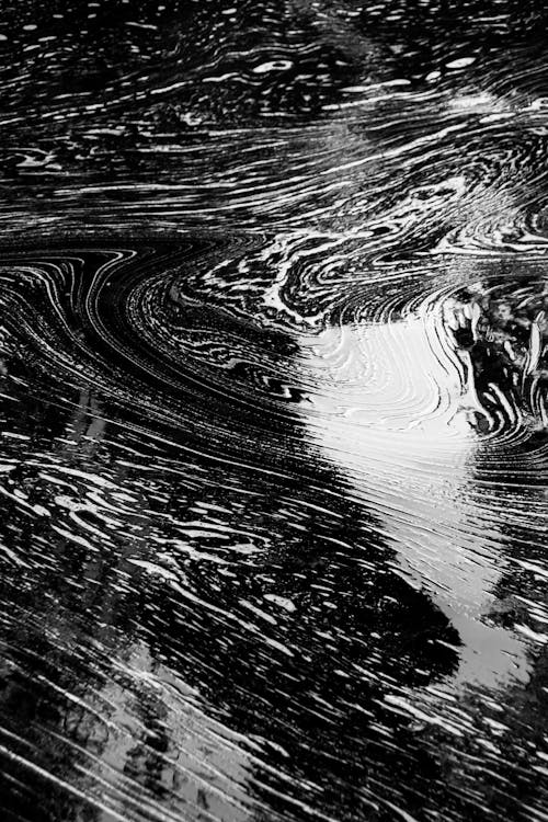 Close Up of Black and White Abstract Art Photo