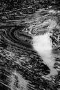 Close Up of Black and White Abstract Art Photo