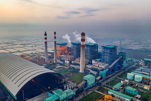 Free Aerial View Of The Biggest Sugar Factory in Asia Stock Photo