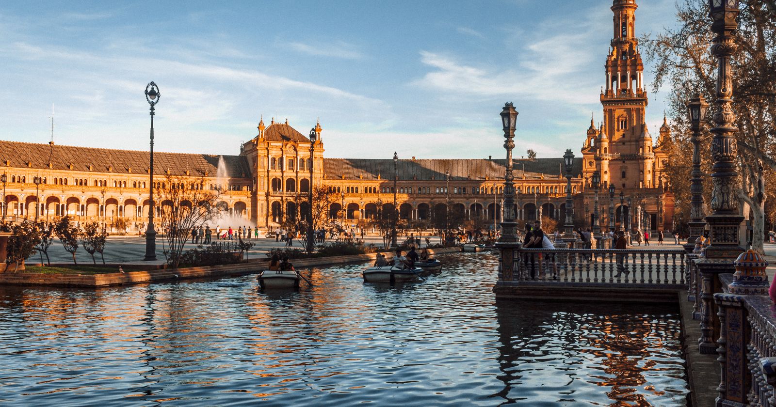 Plaza de Espana in Seville, Andalusia, in the warm light of fall 2026