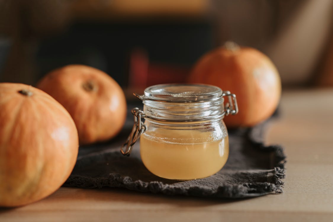 Free Apple Cider Vinegar in a Clear Glass Jar  Stock Photo