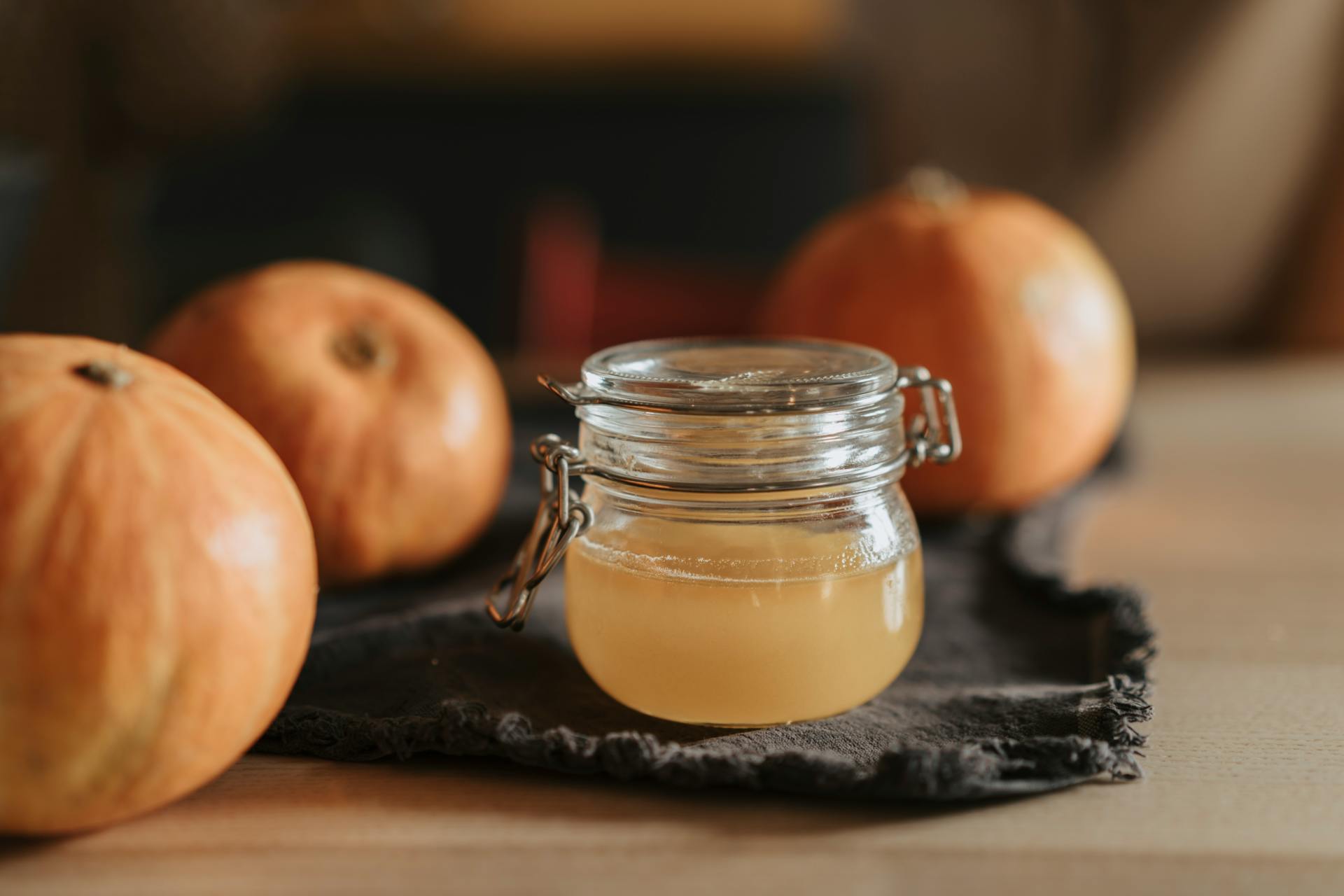 Apple Cider Vinegar in a Clear Glass Jar