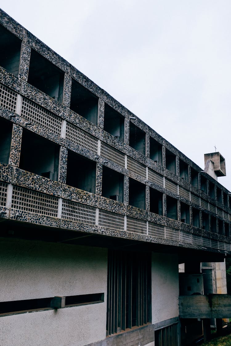 Facade Of Unfinished Residential Concrete Building