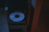Blue and White Compact Disc