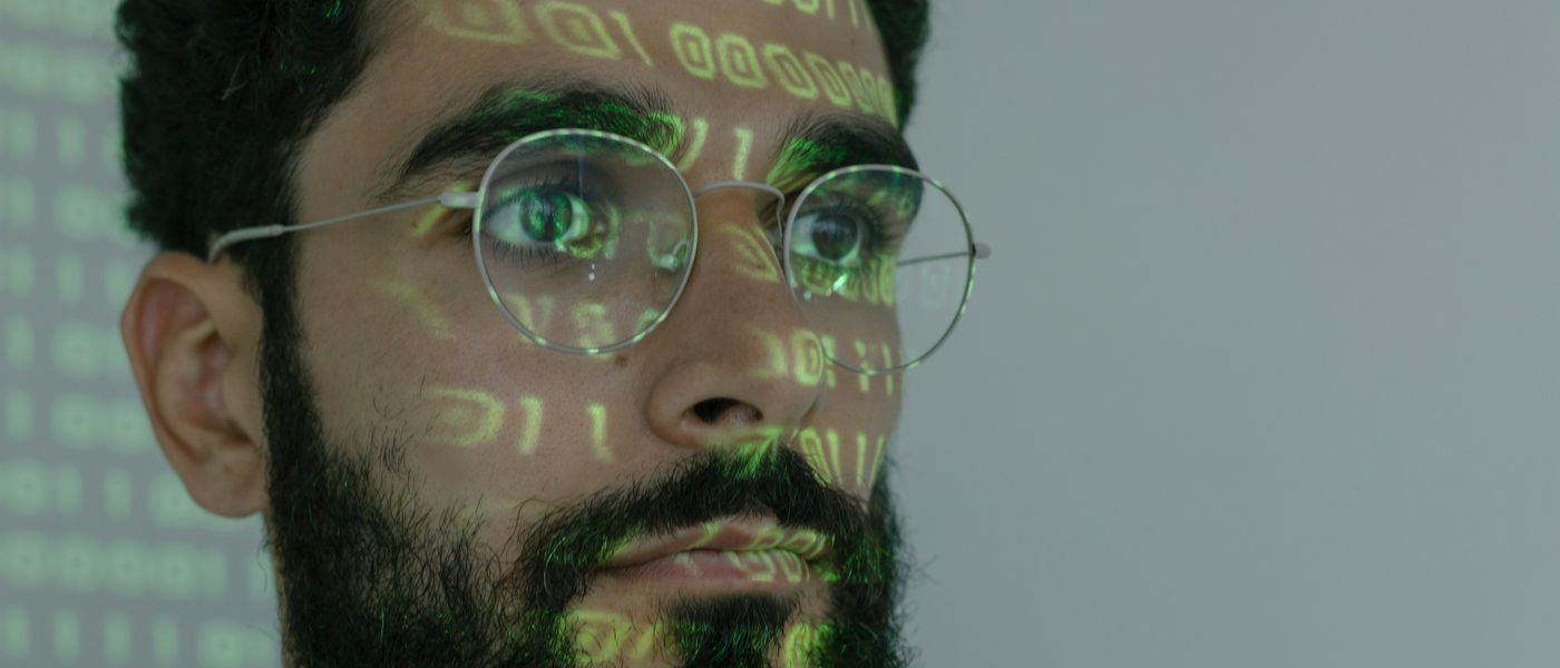 Abstract illustration of AI agents as digital identities, secured by zero trust security principles and data locks, representing robust cybersecurity.