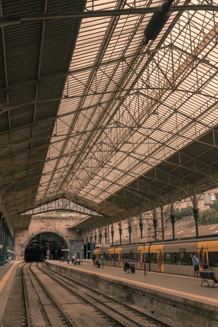 Benches On Railway Station Platform