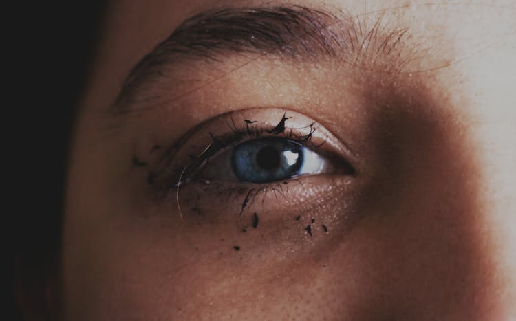 Persons Eye With Mascara In Close-up Shot