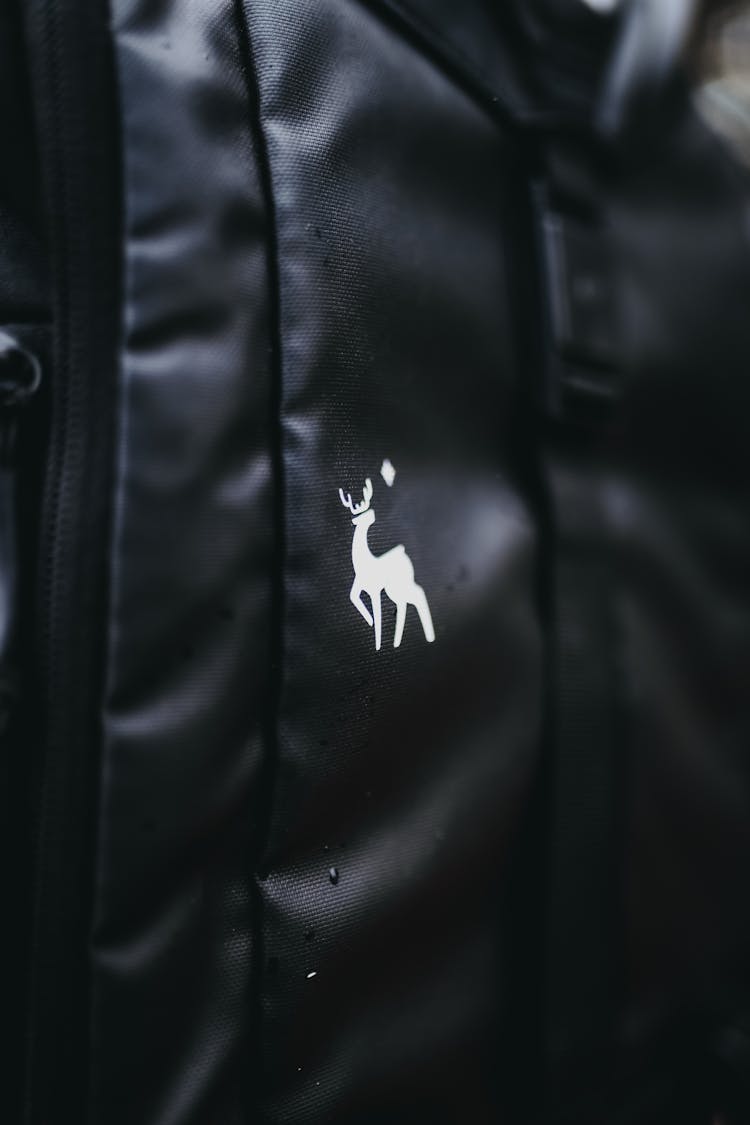 Image Of Deer On Contemporary Black Rucksack