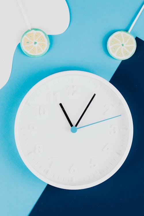 Free Clock and Lollipops Stock Photo