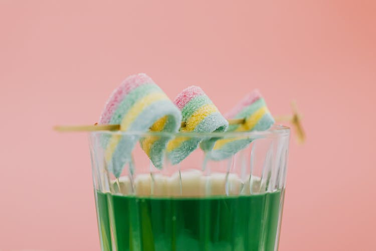 Close Up Of A Pastel Coloured Dessert