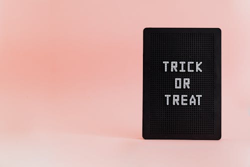 Free Trick or Treat Sign Stock Photo
