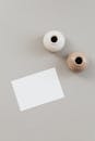 White Paper Sheet and Two Vases