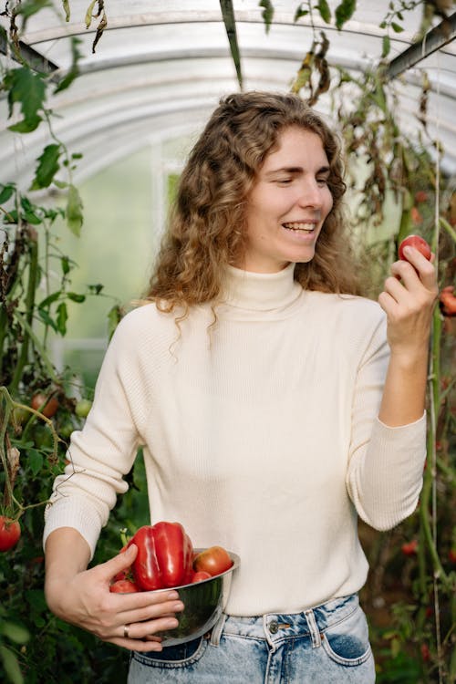 Portrait of Woman with Vegetables