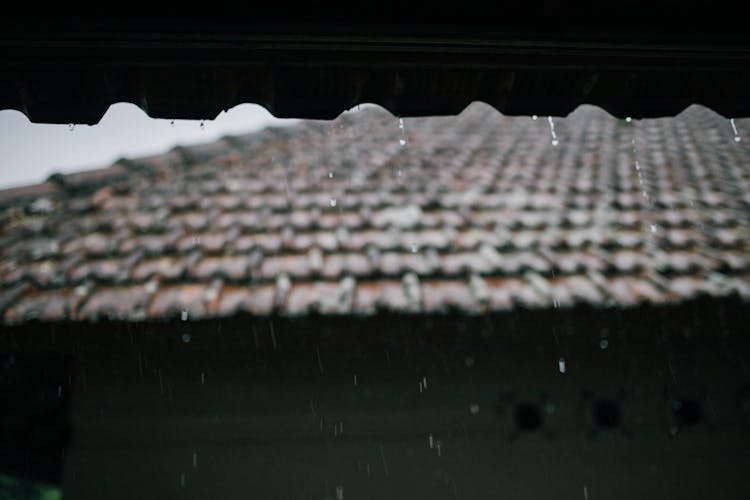 Tiled Roof During Rain