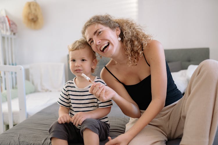 A Child Eating Ice Cream