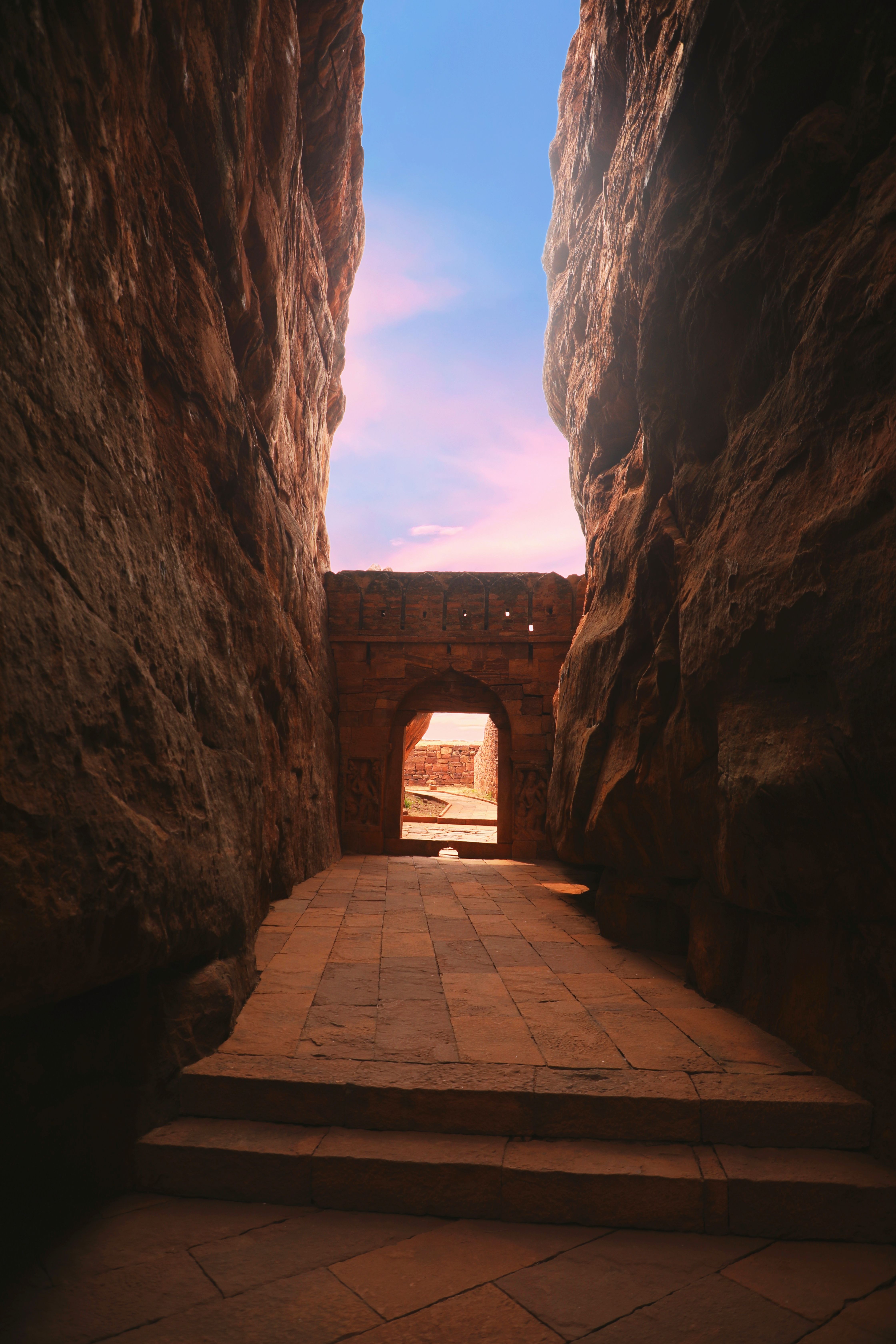 Passage Between Two Massive Rocks · Free Stock Photo
