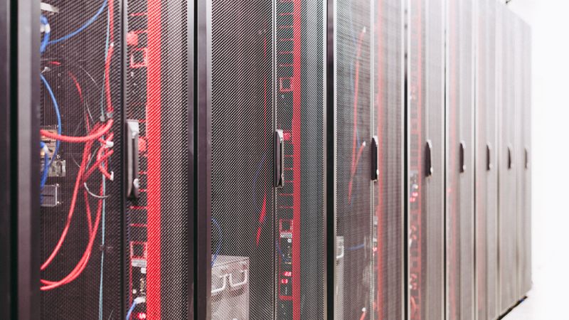 System with various wires managing access to centralized resource of server in data center