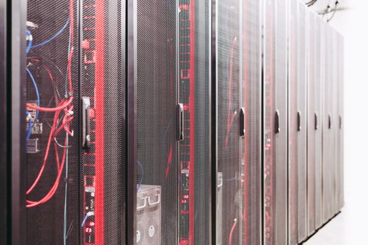 Racks in a data centre, photo by Brett Sayles on Pexels