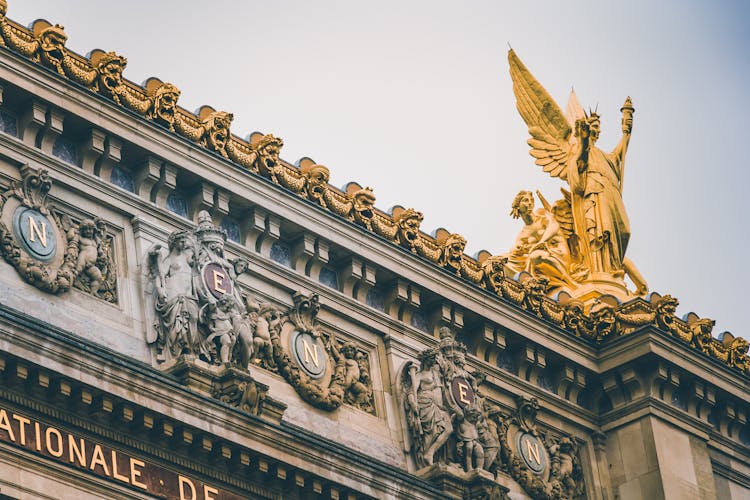 Angel Statue On Building