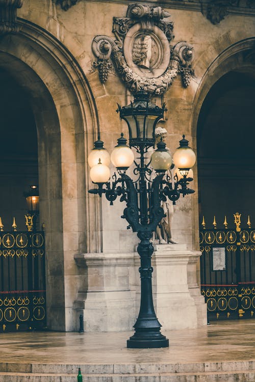 Lampada Da Strada Con Cornice In Metallo Nero