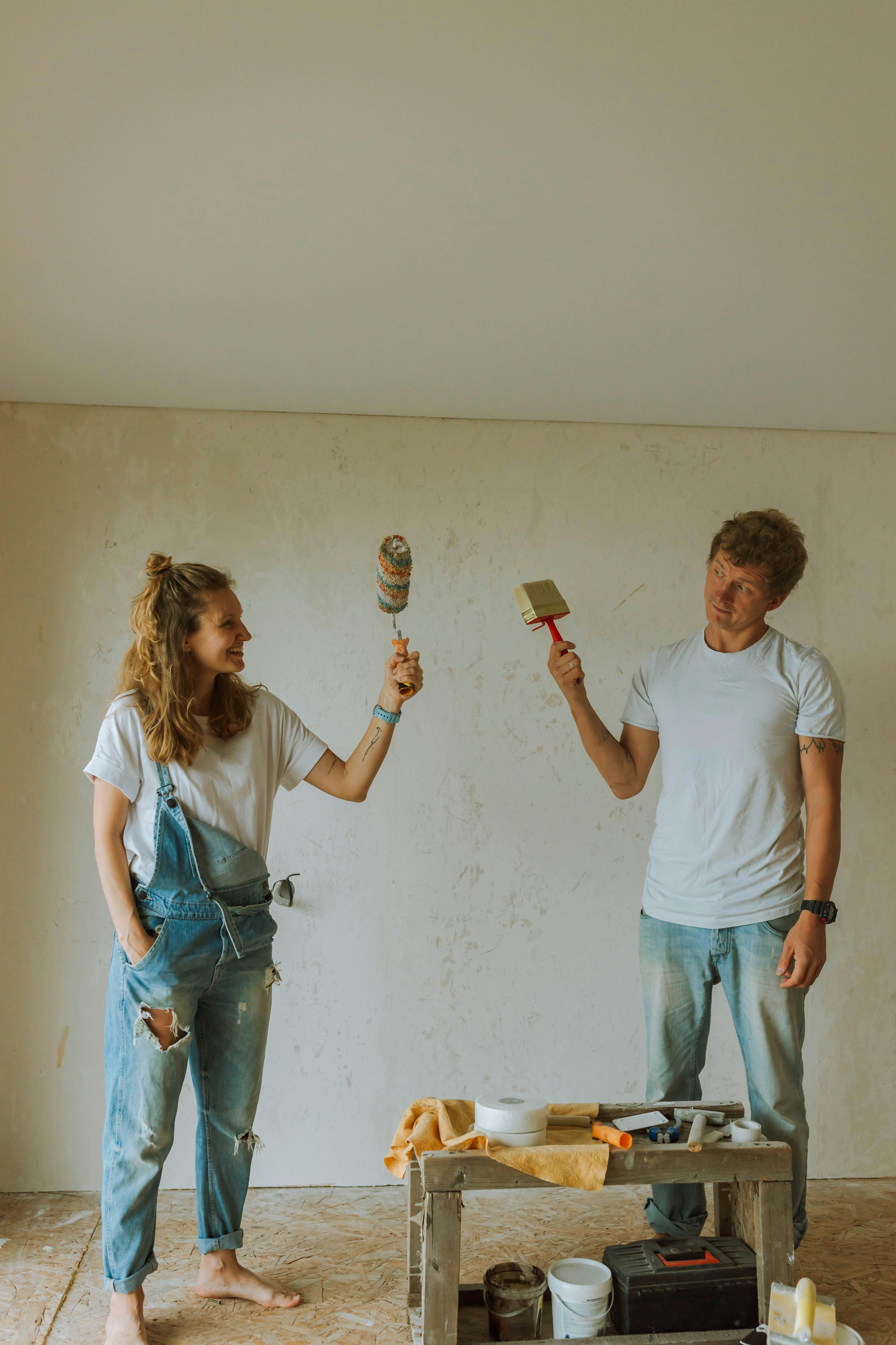 a couple doing a renovation