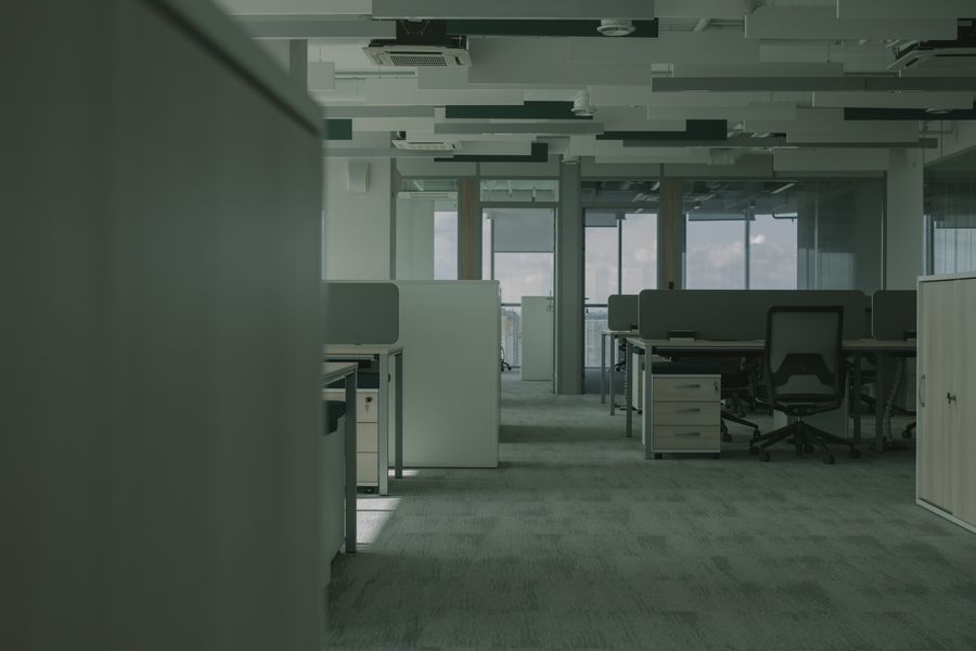 Clean organized modern office interior