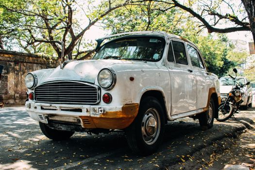A Vintage Car on the Roadside