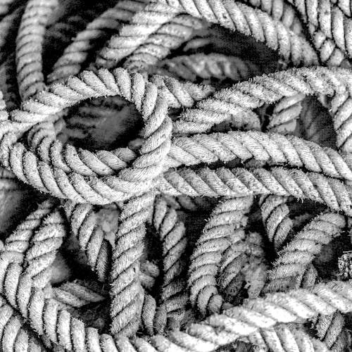 Rope in Grayscale Photography