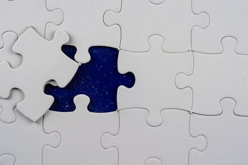Free Close-Up of a Jigsaw Puzzle Stock Photo