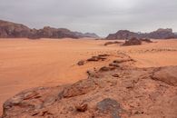 Brown Sand and Gray Mountains