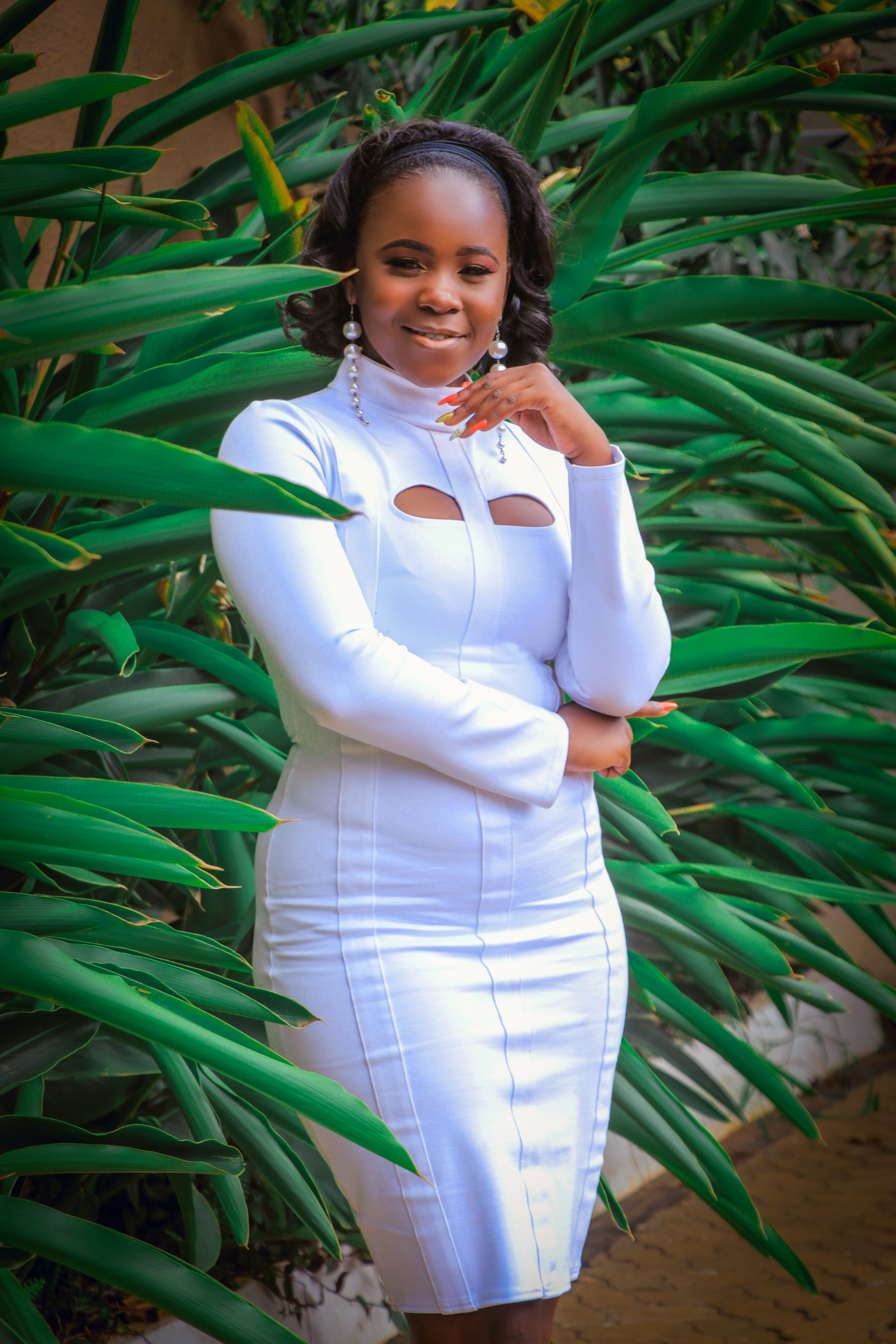 Woman in White Long Sleeve Dress · Free Stock Photo