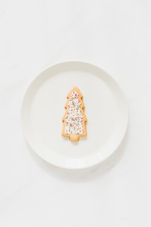 Cookie on a White Plate