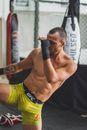 Man Practicing Kickboxing