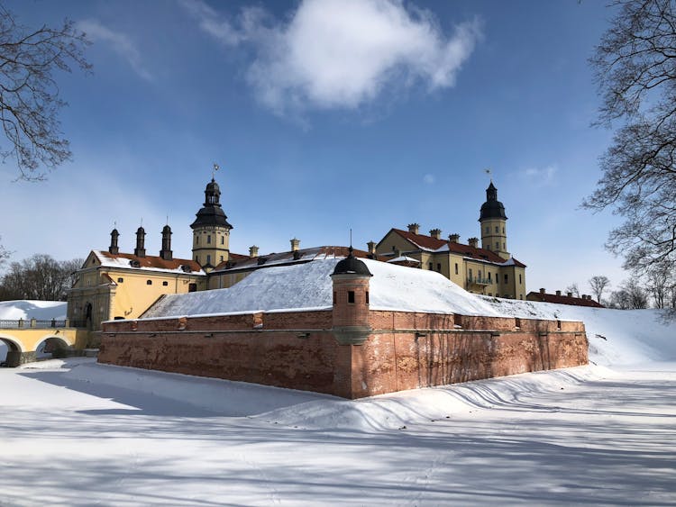 Castle Building In Snow