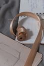 Brown Wooden Pipe on White Printer Paper