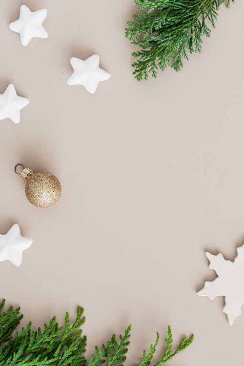 Free White Star and Star Decors Stock Photo