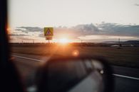 Sunrise Seen from Car