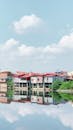 Buildings and a Sky Reflecting in the Water