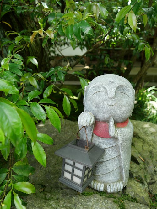 Cute Stone Statue in Garden