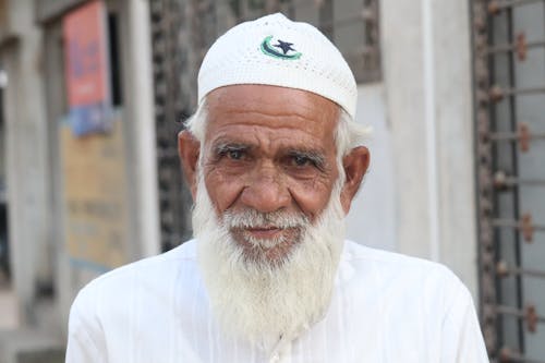 Portrait of Elderly Man with Mustache and Beard