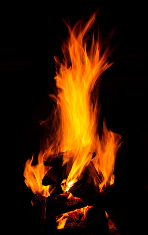 垂直拍摄, 火, 火堆 的 免费素材图片