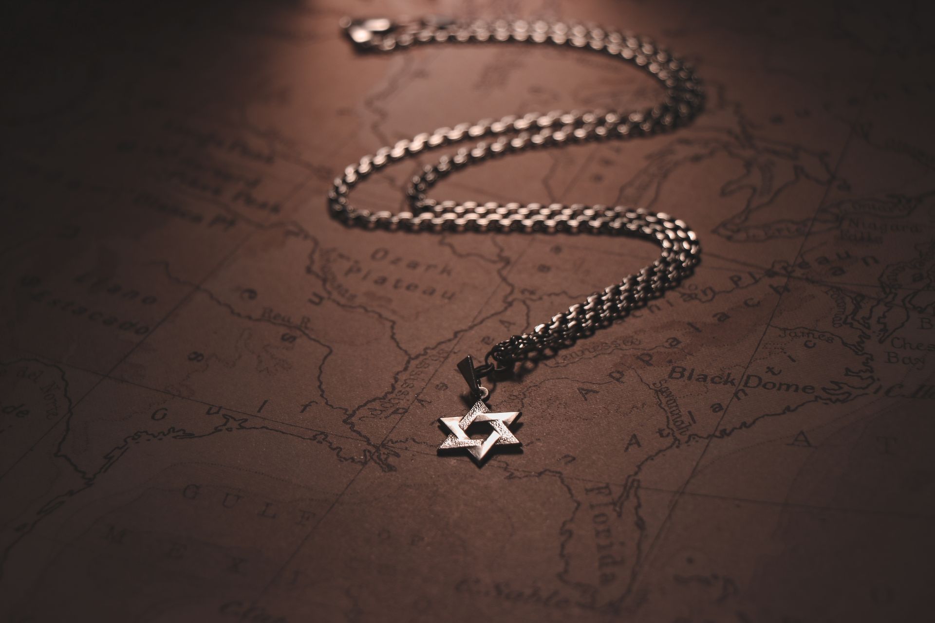 Close-up of the Star of David Necklace