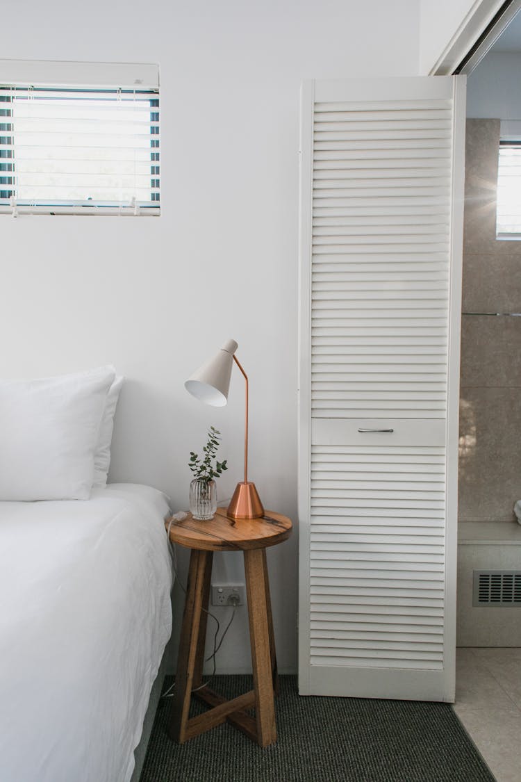 Stylish Bedroom With Bedside Table