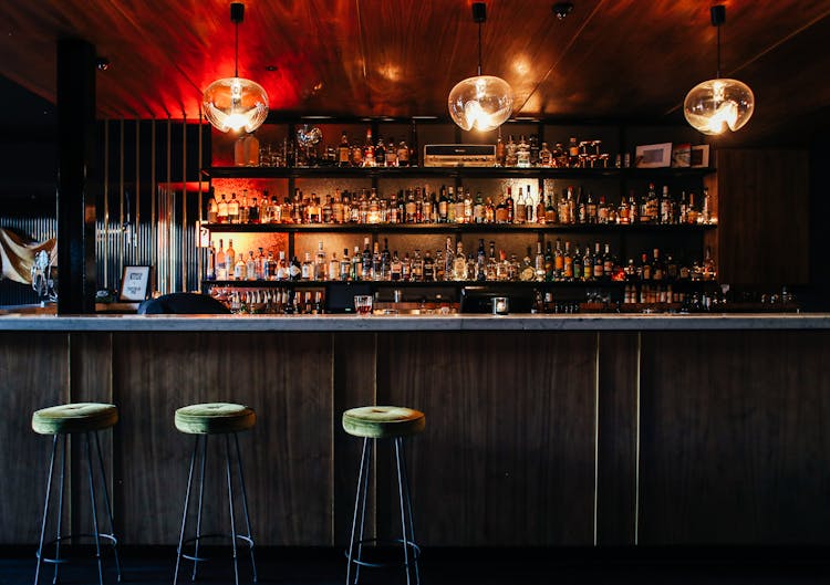 Stylish Interior Of Bar In Restaurant